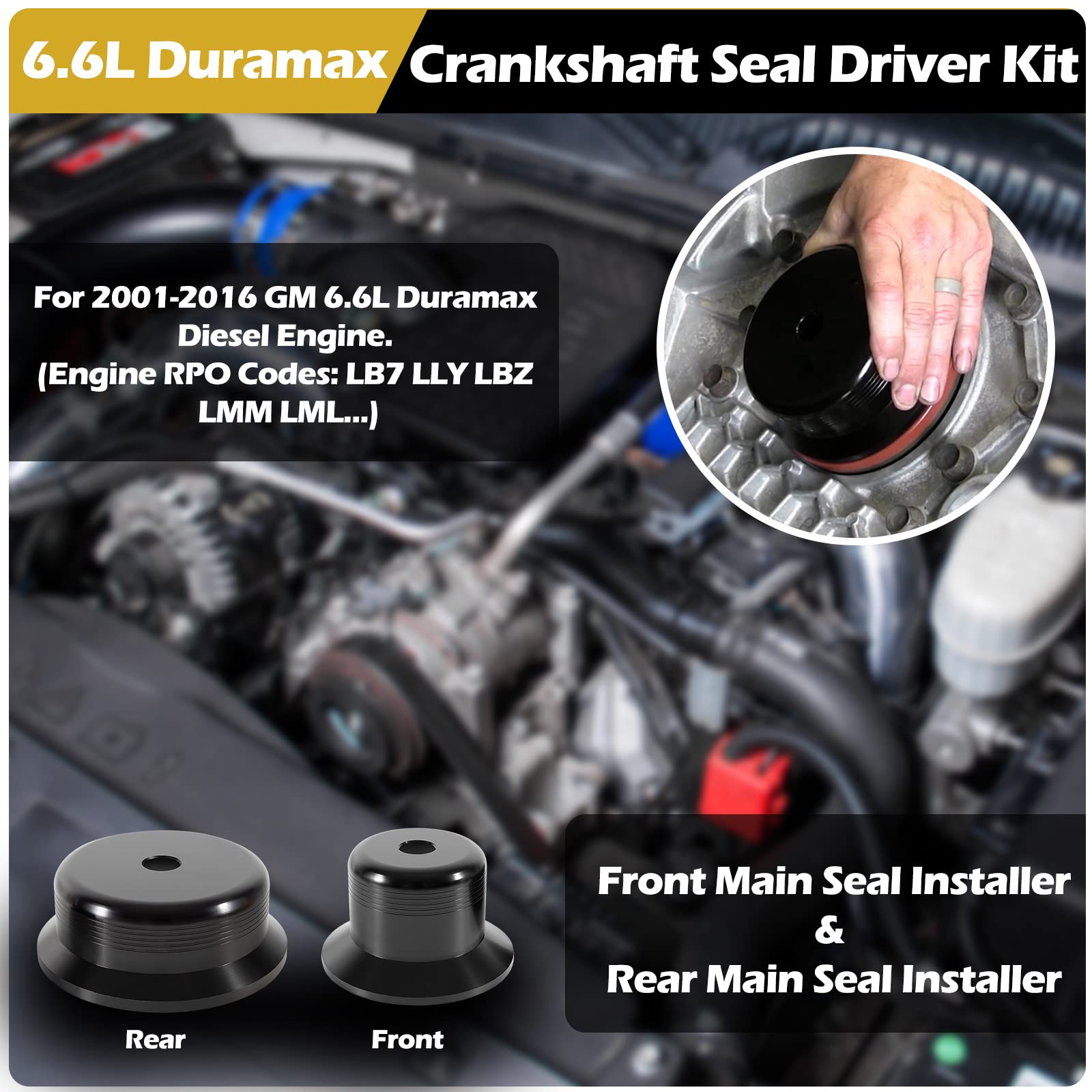 LARME 1～41 For 01-16 GM 6.6 6.6L Duramax Diesel Front &Rear Main